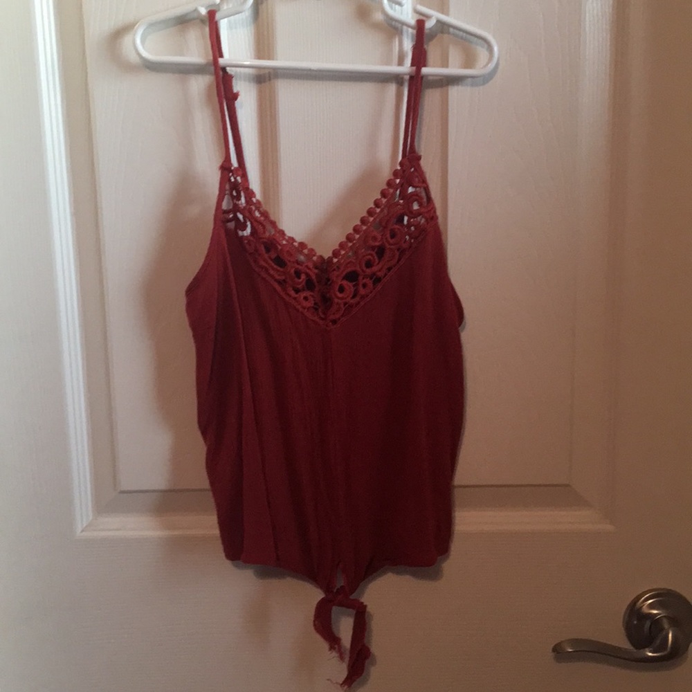 Burgundy Crop Top
